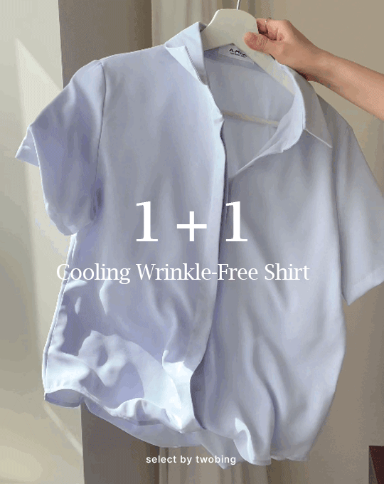[1+1][출근룩/여름] 쿨링 링클프리 찰랑 히든 반팔셔츠 남방 블라우스 - 7 color